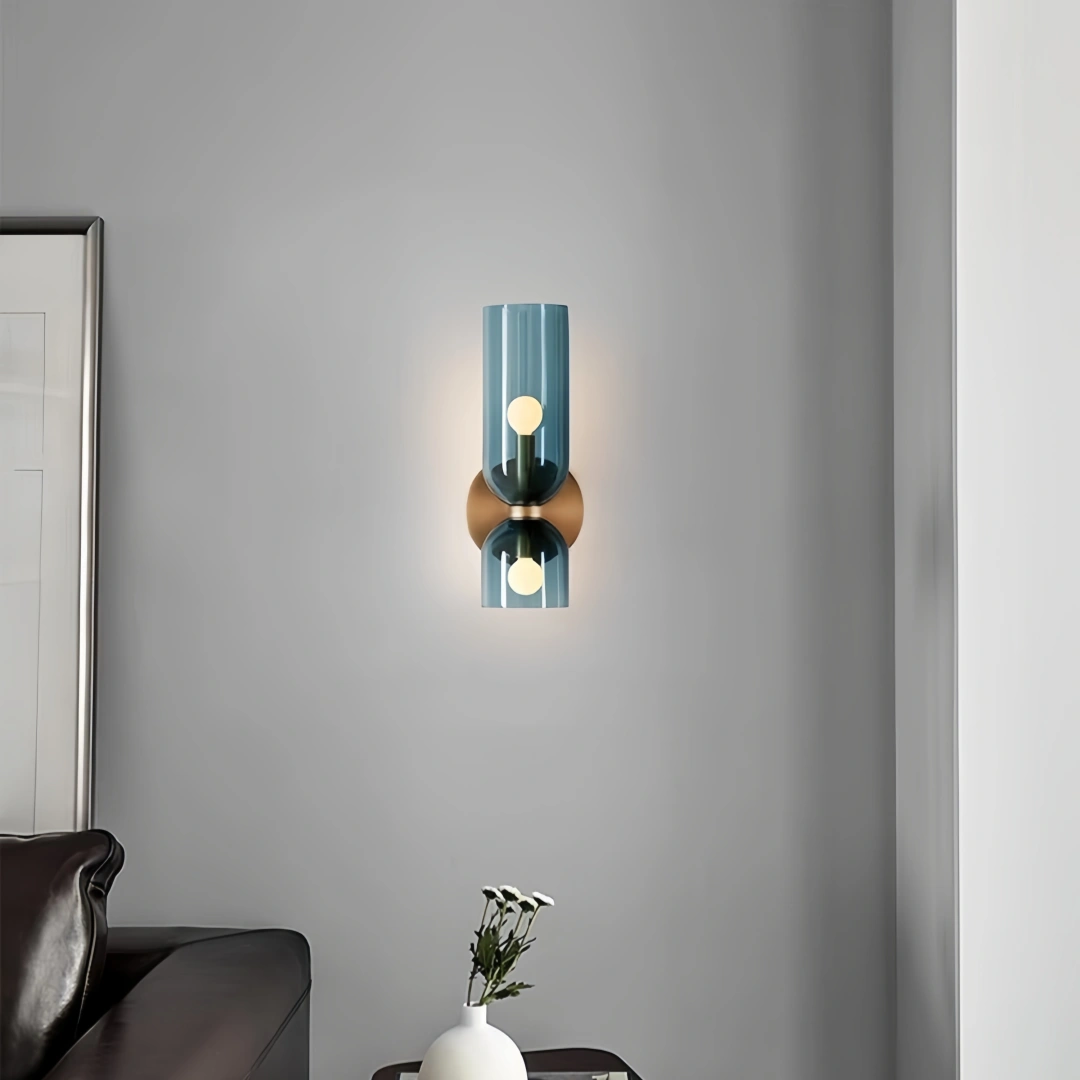 Applique murale double en verre scandinave dimmable pour salon