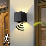 Applique murale extérieure avec détecteur de mouvement cube moderne 10W et 15W LED IP65
