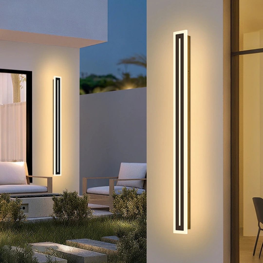 Applique murale extérieure longue design moderne IP65 pour porche