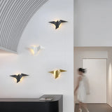 Applique murale oiseau origami design moderne en métal pour salon