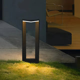 Borne lumineuse de jardin LED en métal noir design moderne IP65
