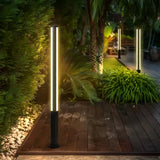 Borne lumineuse extérieure cylindrique LED moderne IP65 pour jardin
