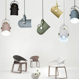 Suspension nordique orientable Macaron LED en métal pour chevet