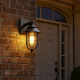 Applique murale extérieure vintage lanterne noire LED IP65