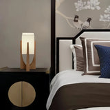 Lampadaire en bois naturel rectangulaire pour salon
