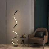 Lampadaire spirale design moderne LED dimmable pour salon