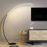 Lampadaire en arc LED minimaliste dimmable pour salon