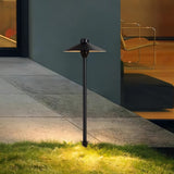 Lampe solaire jardin à piquer LED moderne aluminium noir IP65