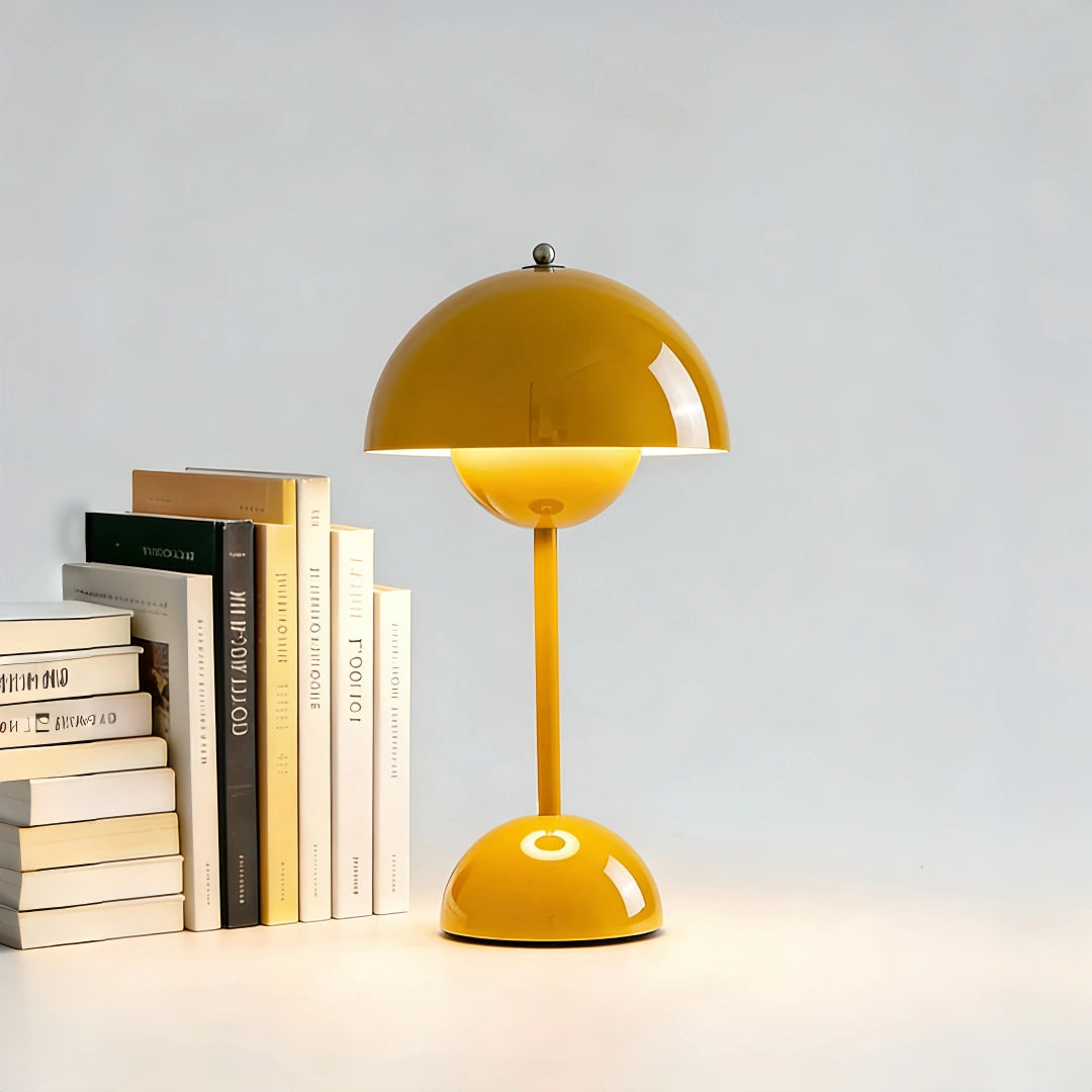 Lampe de table champignon sans fil scandinave LED dimmable pour chevet