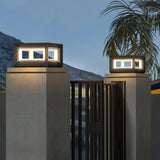 Lampe solaire de pilier carrée moderne LED IP65 pour jardin