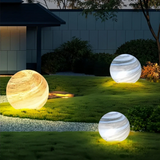 Lampe planète solaire extérieure moderne en verre IP65 pour jardin