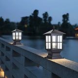 Lampe de pilier extérieure lanterne moderne IP65