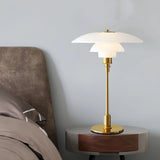Lampe de table vintage design en verre et métal pour chevet