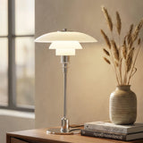 Lampe de table vintage design en verre et métal pour chevet