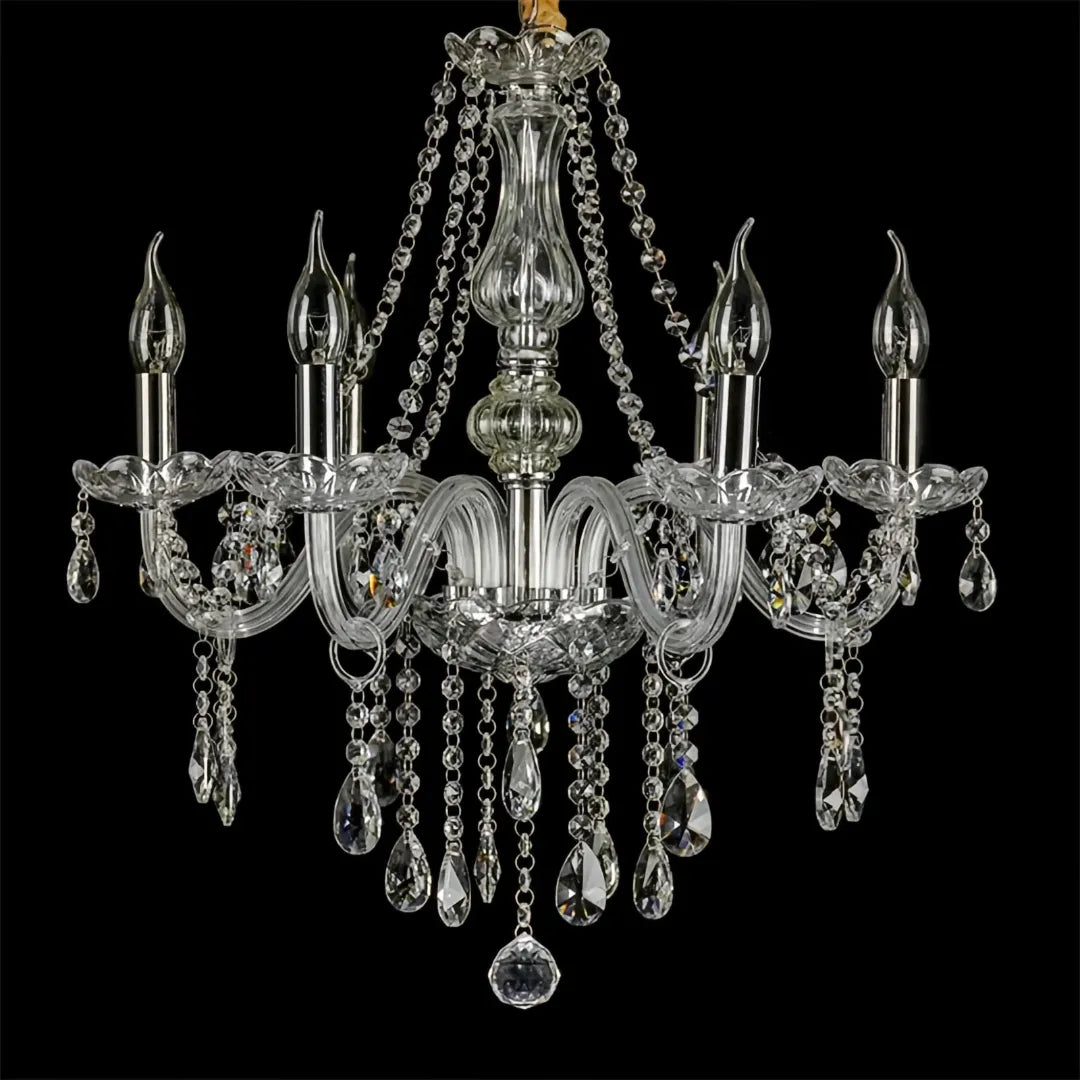Lustres en cristal transparent style européen pour salon