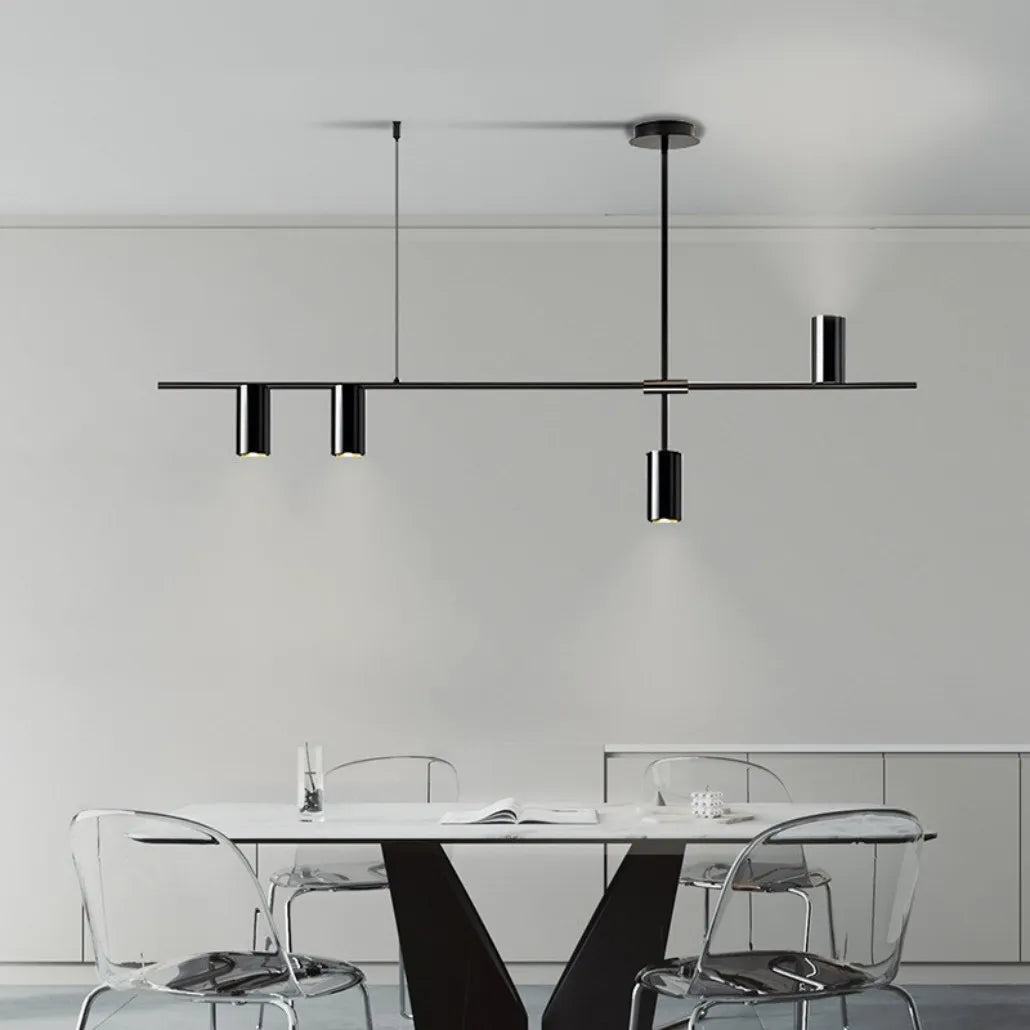 Suspension design moderne en métal LED dimmable pour salle à manger