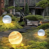 Lampe solaire extérieur forme planète en verre décorative moderne pour jardin