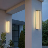 Applique murale exterieure solaire semi cylindrique moderne LED IP65 pour porche