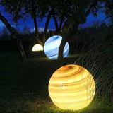 Lampe solaire extérieur forme planète en verre décorative moderne pour jardin