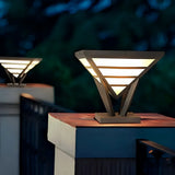 Lampe solaire pour pilier conique moderne LED IP65 de jardin
