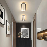 Plafonnier LED ovale pour couloir moderne dimmable
