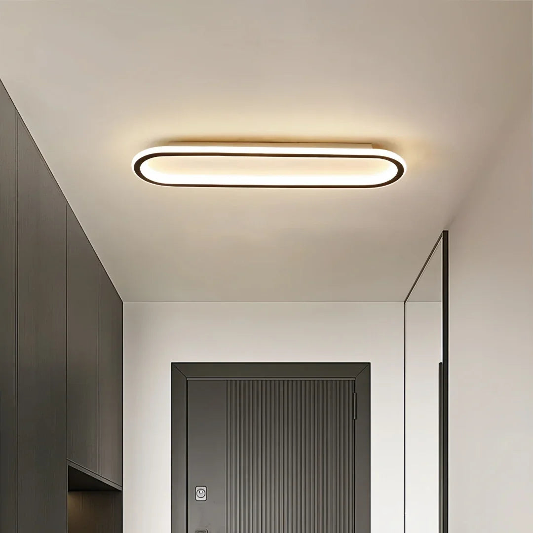 Plafonnier LED ovale pour couloir moderne dimmable