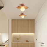 Plafonnier couloir en bois rond scandinave