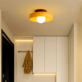 Plafonnier de couloir disque en verre LED scandinave