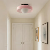 Plafonnier de couloir disque en verre LED scandinave