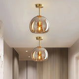 Plafonnier couloir en verre LED scandinave