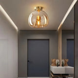 Plafonnier couloir en verre LED scandinave