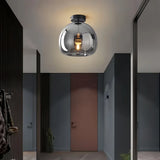 Plafonnier couloir en verre LED scandinave