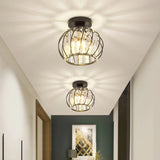 Plafonnier en cristal moderne lanterne LED pour couloir