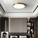 Plafonnier en laiton rond moderne LED dimmable pour chambre