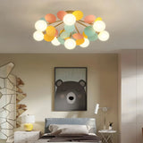 Plafonnier enfant coloré LED dimmable avec boules en verre pour chambre