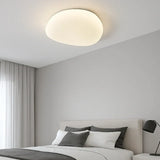 Plafonnier galet blanc LED dimmable moderne pour chambre