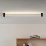 Plafonnier linéaire noir minimaliste LED dimmable pour salon