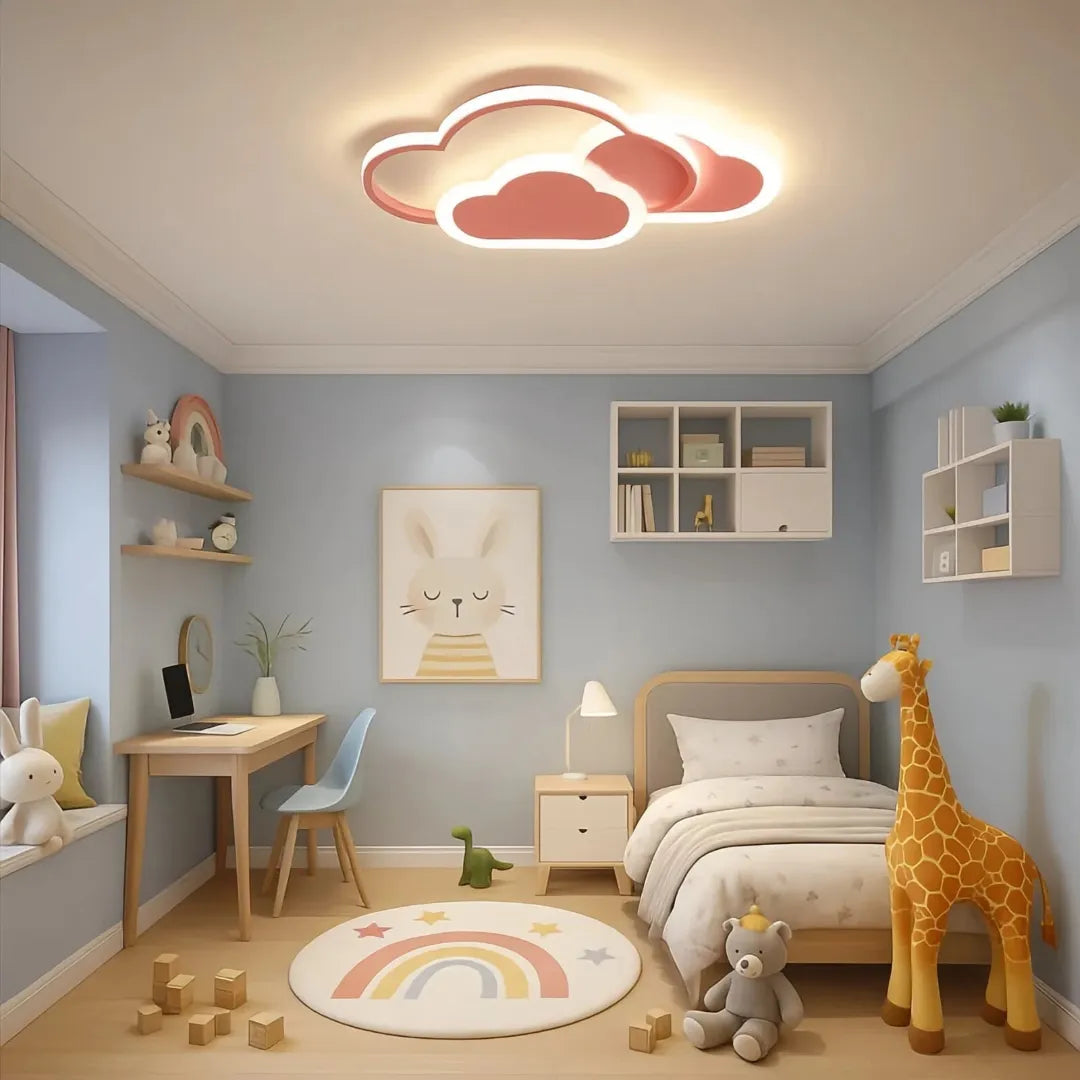 Plafonnier nuage LED dimmable pour chambre d'enfant