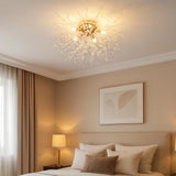 Plafonnier pissenlit LED en cristal moderne pour chambre