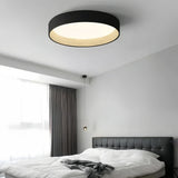 Plafonnier rond scandinave effet bois LED Dimmable pour chambre