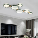 Plafonnier scandinave led dimmable multi cercles pour salon