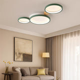 Plafonnier scandinave led dimmable multi cercles pour salon