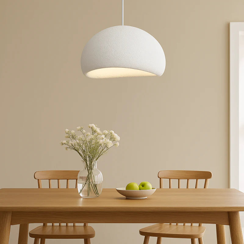 Suspension wabi sabi led dimmable en résine pour salle à manger