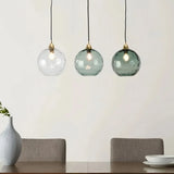 Suspension boule en verre coloré scandinave pour salle à manger