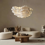 Suspension fleurie LED en inox design moderne pour salon