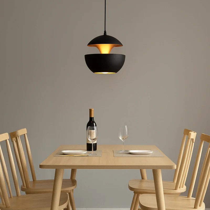 Suspension design moderne pomme LED en métal à hauteur réglable pour salle à manger