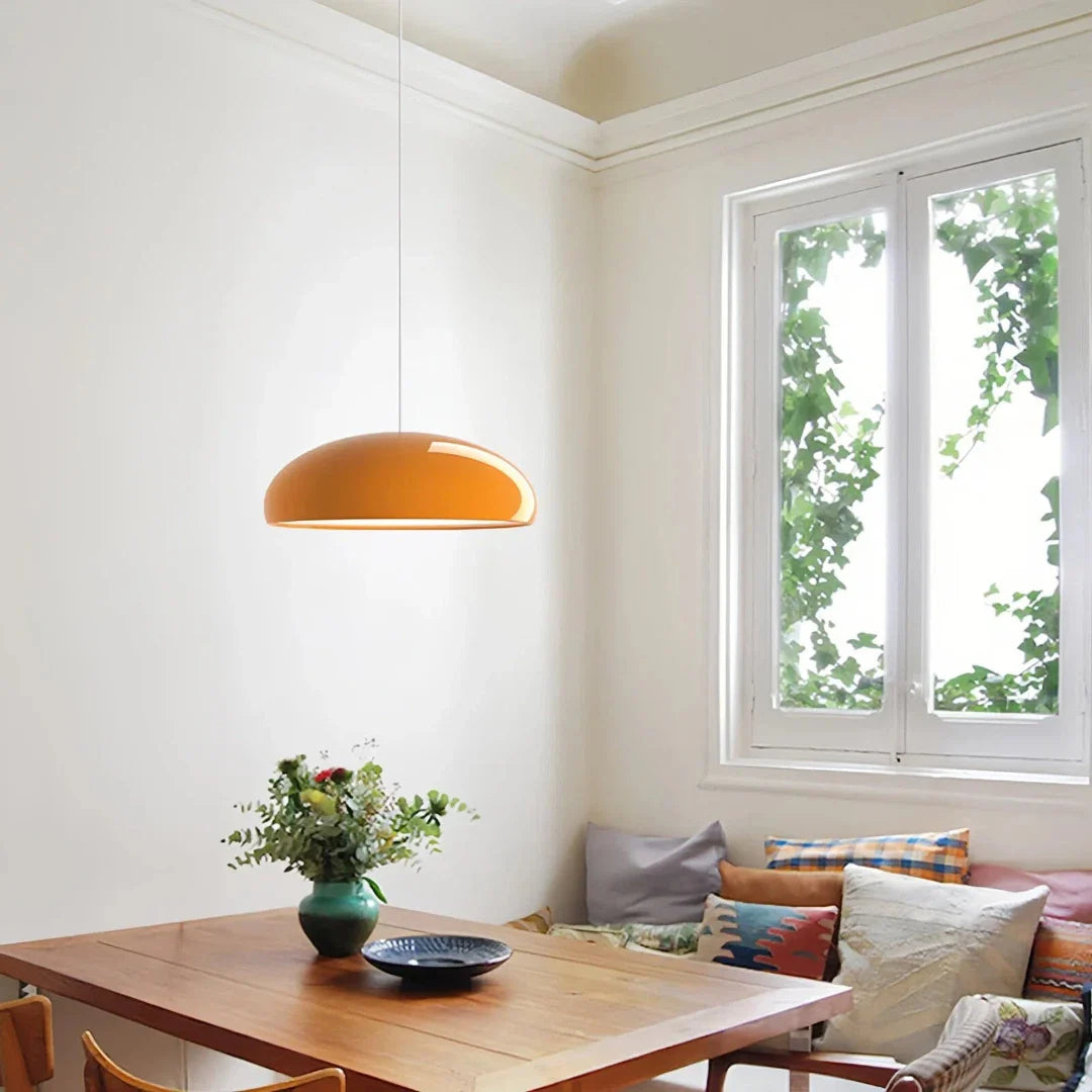 Suspension dôme scandinave LED dimmable en aluminium pour salle à manger