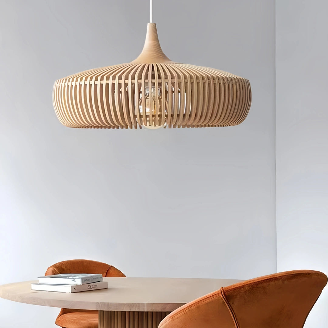 Suspension en bois scandinave à hauteur réglable pour salle à manger