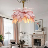 Suspension en plume de style scandinave pour salon
