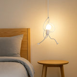 Suspension humanoïde moderne LED à hauteur réglable pour salle à manger